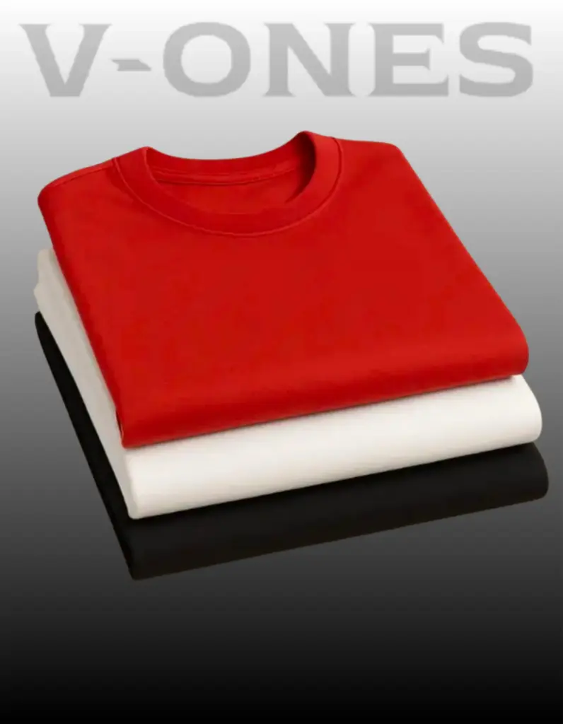 BLACK, WHITE, RED,PLAIN  COMBO OVERSIZED TSHIRT ON V-ONES