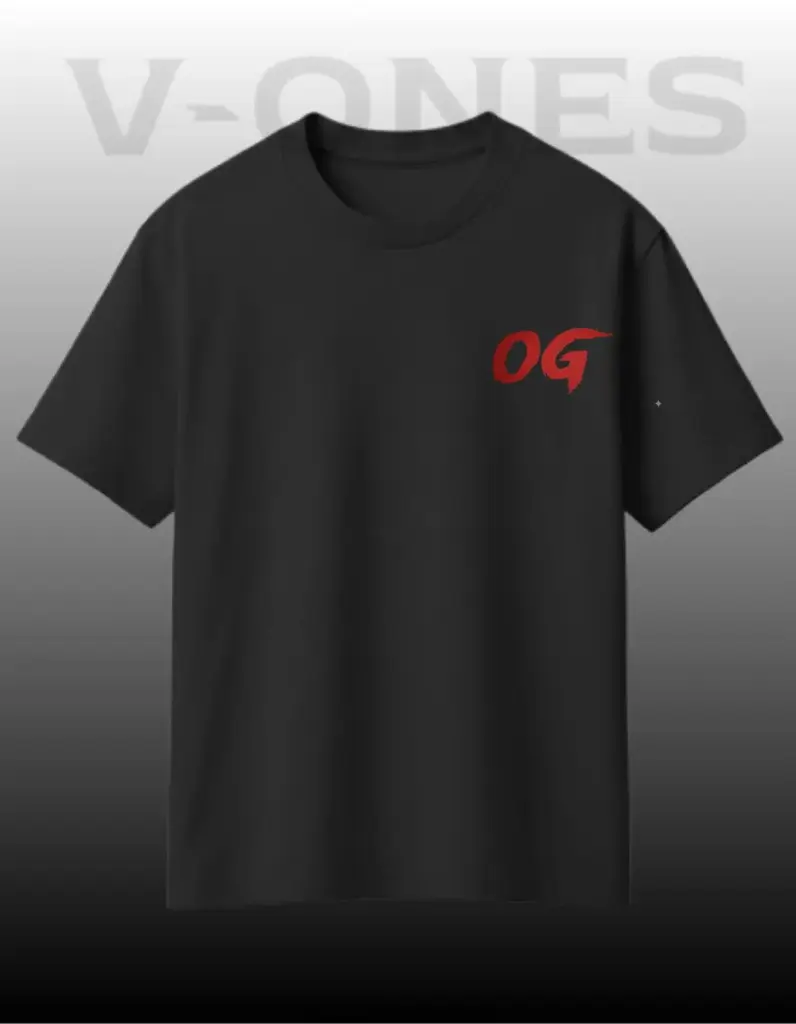 OG printed oversized t-shirt on v-ones