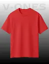 RED OVERSIZED T-SHIRT ON V-ONES