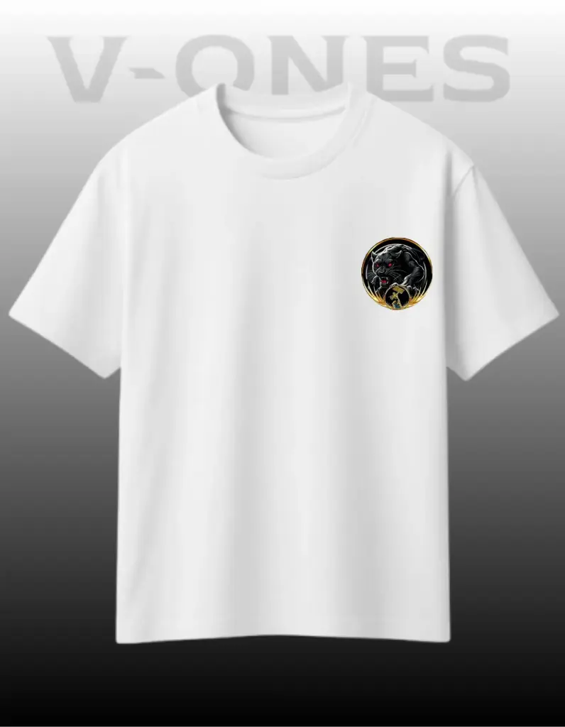 BLACK PANTHER PRINTED OVERSIZED TEE ON V-ONES